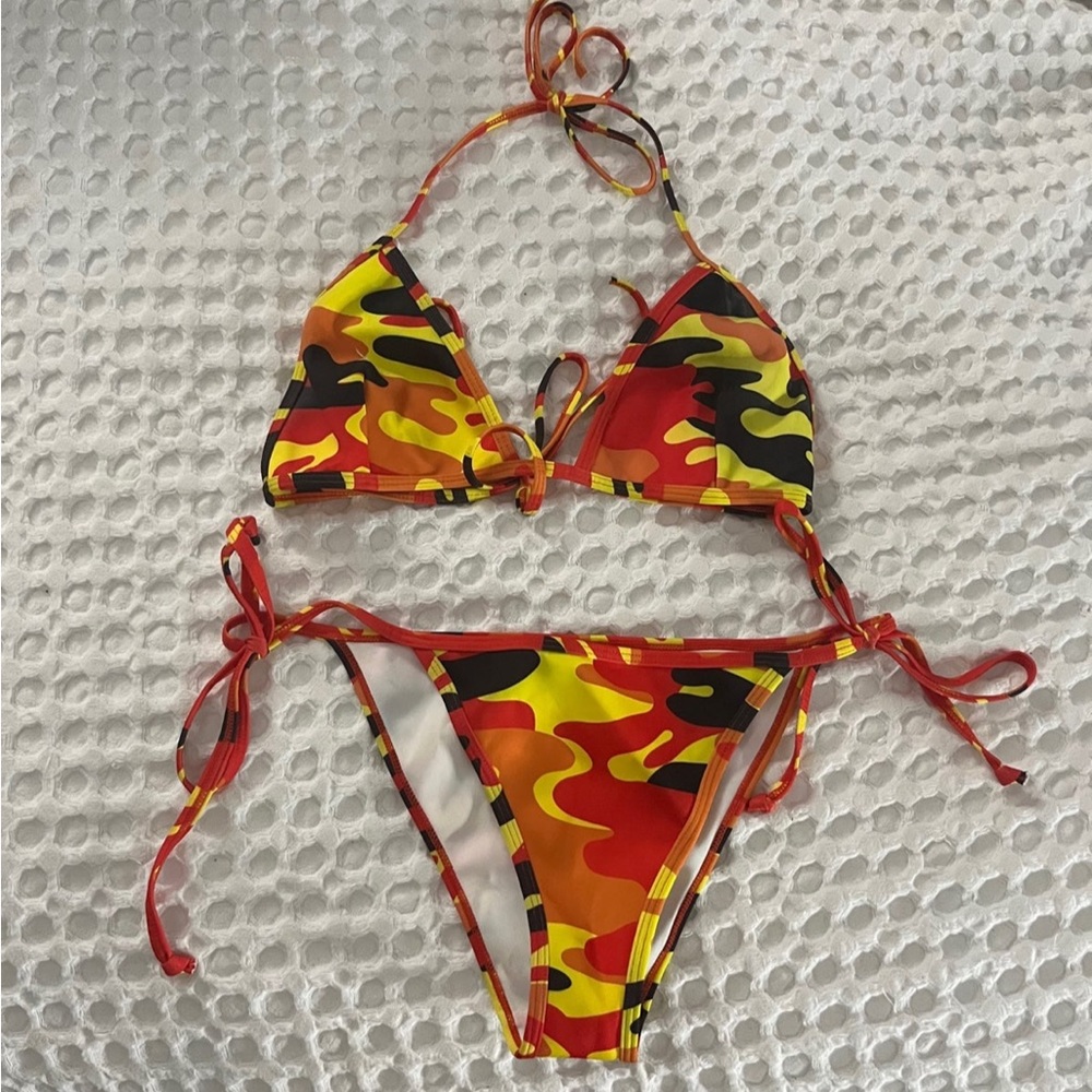 Kendall and Kylie camouflage bikini